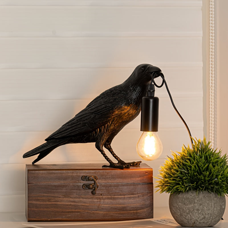 Gothic Crow Lamp