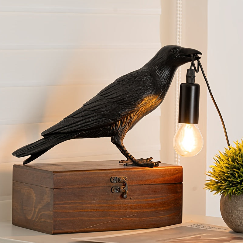 Gothic Crow Lamp