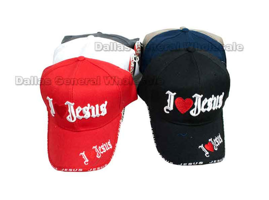 Bulk Buy "I Heart Jesus" Adults Casual Caps Wholesale