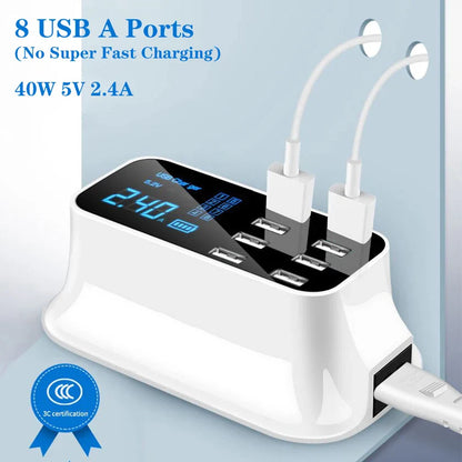 8 Ports Quick Charger For xiaomi huawei samsung