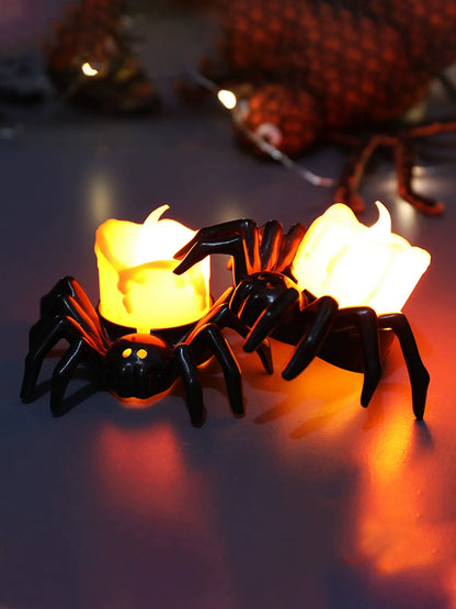 Black Spider Candle Light Decoration