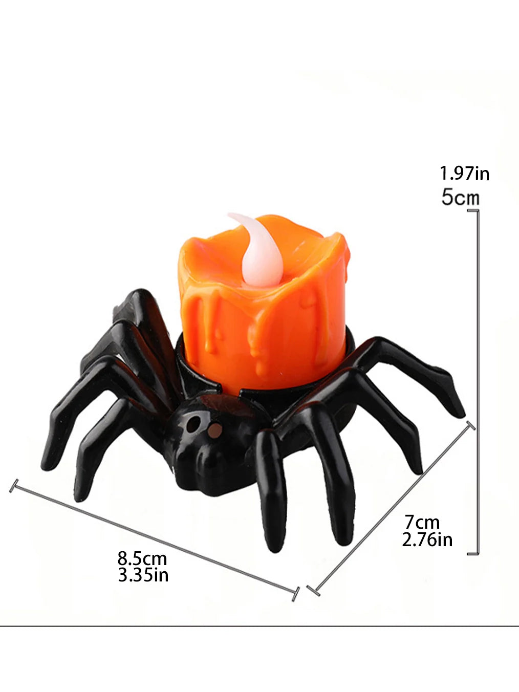 Black Spider Candle Light Decoration