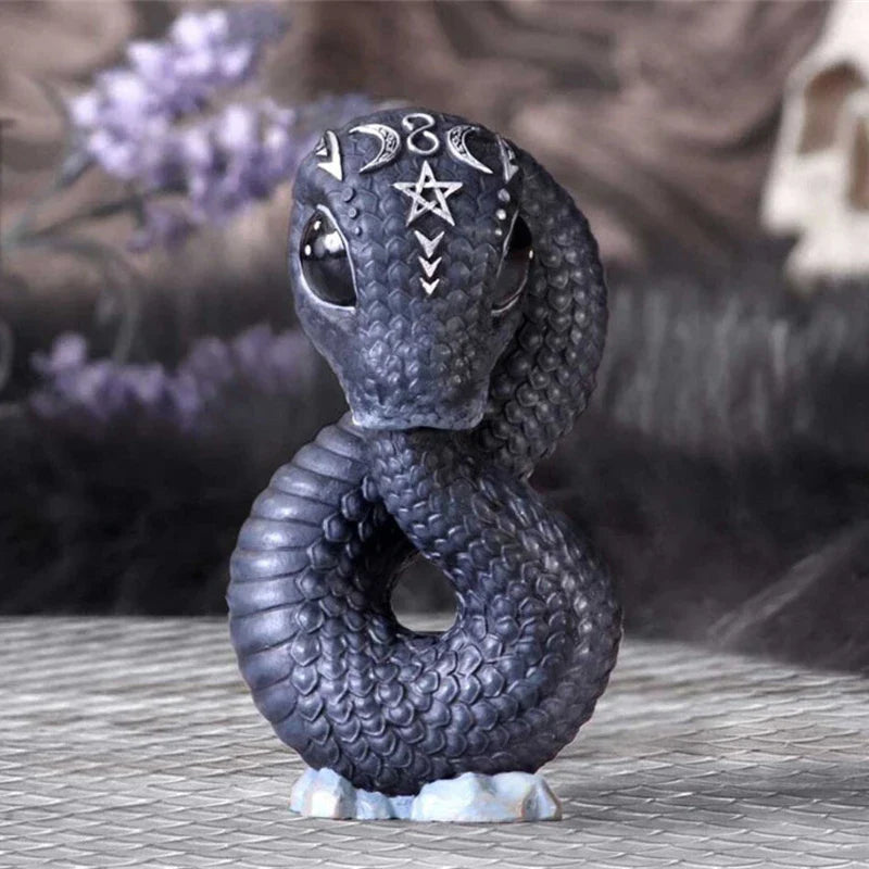 Magic Black Dragon Snake Griffin Unicorn Mysterious Witches Statue