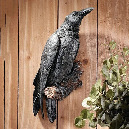 Fake Raven Resin Statue Bird Crow Sculpture