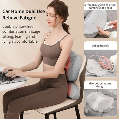 2 In 1 Neck Massager Pillow