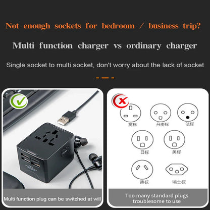 5-in-1 Universal Multi-function Travel Adapter