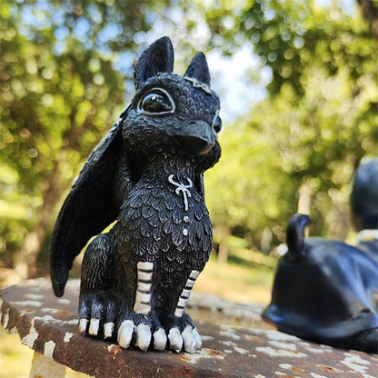 Magic Black Dragon Snake Griffin Unicorn Mysterious Witches Statue