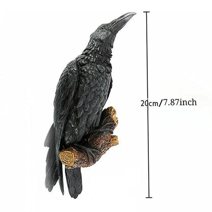 Fake Raven Resin Statue Bird Crow Sculpture