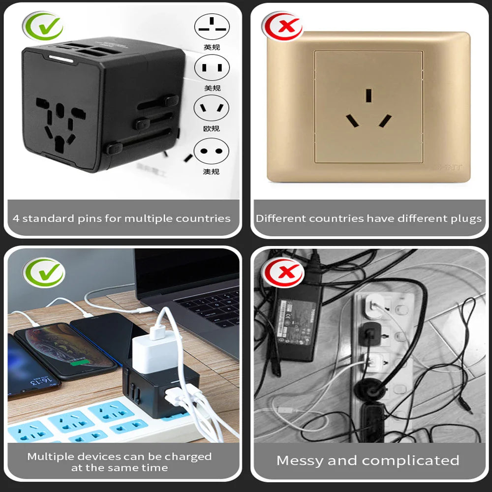 5-in-1 Universal Multi-function Travel Adapter