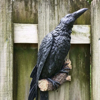 Fake Raven Resin Statue Bird Crow Sculpture