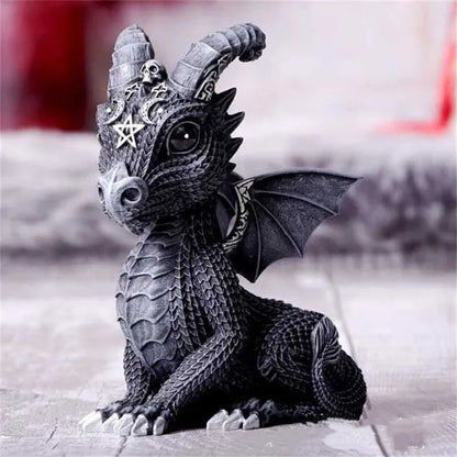 Magic Black Dragon Snake Griffin Unicorn Mysterious Witches Statue